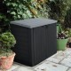 Box da giardino multifunzione in resina 1200L tetto piano nero - Keter