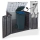 Box da giardino multifunzione in resina 1200L tetto piano nero - Keter