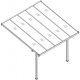 Pergola regolabile in alluminio laccato bianco 3,05x3,14m X-METAL