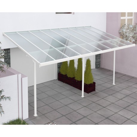 Pergola regolabile in alluminio laccato bianco 3,05x5,57m X-METAL