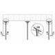 Pergola regolabile in alluminio laccato bianco 3,05x5,57m X-METAL