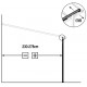 Pergola regolabile in alluminio laccato bianco 3,05x5,57m X-METAL