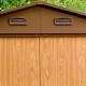 Casetta in lamiera effetto legno 4,6m² + set di montaggio - X-METAL