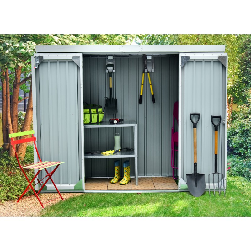 Casetta Giardino In Metallo 92x97x63 Cm - Capannone Per Attrezzi, Resistente Alle Intemperie, Con Tetto Inclinato E Serratura