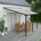 Pergola per terrazza in alluminio grigio 3x4,25m e PC 16mm Olympia - Canopia by Palram
