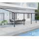 Pergola per terrazza in alluminio grigio 3x7,30m + PC 16mm Olympia - Canopia by Palram