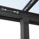 Pergola in alluminio grigio 3x9.71m + PC 16mm Olympia - Canopia by Palram