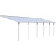 Pergola per terrazza in alluminio bianco 3x9.71m + PC 16mm Olympia - Canopia by Palram