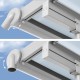 Pergola per terrazza in alluminio bianco 3x9.71m + PC 16mm Olympia - Canopia by Palram