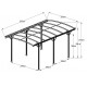 Tettoia auto in alluminio bianco 3x5,05m e policarbonato 6mm X-METAL