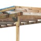 Pergola addossata in legno Eco2B con tetto in PVC 13,25m² - Karibu