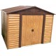 Casetta in lamiera effetto legno 4,6m² + set di montaggio - X-METAL