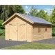 Garage in legno certificato 20,78m² -  assi 40mm - Karibu