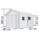 Garage in legno certificato 20,78m² -  assi 40mm - Karibu