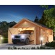 Garage in legno certificato 20,78m² -  assi 40mm - Karibu