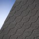 Tegole shingle nere a coda di castoro per casetta in legno Karibu