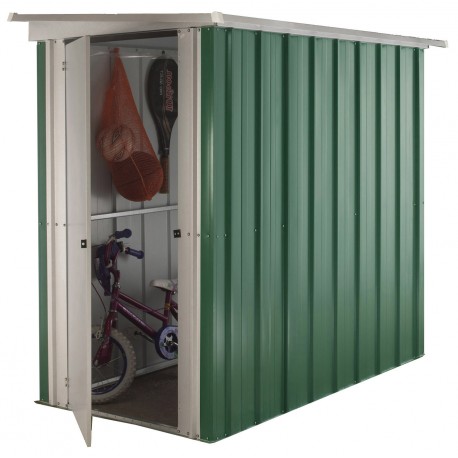Casetta da giardino 1,90m² in metallo zincato verde + kit di ancoraggio incluso - YARDMASTER