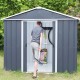 Casetta da giardino in metallo antracite 7,18m² + kit di ancoraggio incluso - YARDMASTER