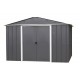 Casetta da giardino in metallo antracite 7,18m² + kit di ancoraggio incluso - YARDMASTER
