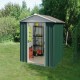 Casetta da giardino in metallo verde 2,77m² + kit d'ancoraggio incluso - YARDMASTER