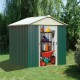 Casetta da giardino in metallo verde 2,77m² + kit d'ancoraggio incluso - YARDMASTER