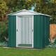 Casetta da giardino in metallo verde 4,38m² + kit d'ancoraggio incluso - YARDMASTER