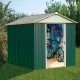 Casetta da giardino in metallo verde 4,38m² + kit d'ancoraggio incluso - YARDMASTER