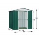 Casetta da giardino in metallo verde 4,38m² + kit d'ancoraggio incluso - YARDMASTER