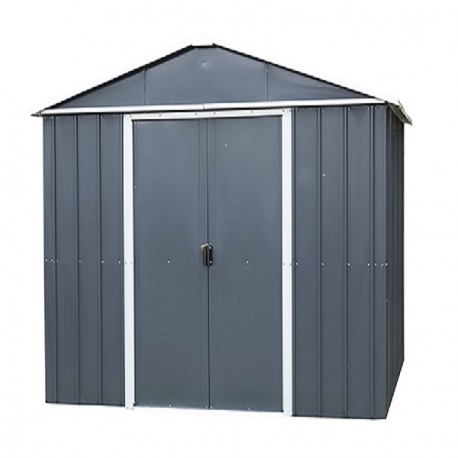 Casetta da giardino in metallo antracite 4,38m² + kit di ancoraggio incluso - YARDMASTER