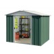 Casetta da giardino in metallo verde 5,25m² + kit d'ancoraggio incluso - YARDMASTER