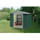 Casetta da giardino in metallo verde 5,25m² + kit d'ancoraggio incluso - YARDMASTER