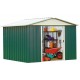 Casetta da giardino in metallo verde 8,48m² + kit d'ancoraggio incluso - YARDMASTER