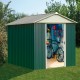  Casetta da giardino in metallo verde 12m² + kit d'ancoraggio incluso - YARDMASTER