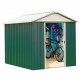  Casetta da giardino in metallo verde 12m² + kit d'ancoraggio incluso - YARDMASTER