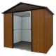 Casetta da giardino in lamiera effetto legno 5,97m² + kit d'ancoraggio incluso - YARDMASTER