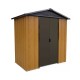Casetta da giardino in lamiera effetto legno 5,97m² + kit d'ancoraggio incluso - YARDMASTER
