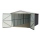 Garage in metallo antracite 15,50m² + kit di ancoraggio incluso - YARDMASTER