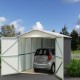 Garage in metallo antracite 19,07m² + kit di ancoraggio incluso - YARDMASTER