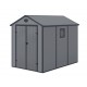Casetta da giardino in resina grigia 5,32m² + kit di montaggio - JOBU