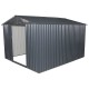 Casetta da giardino in metallo 8,84m² FIRST antracite + kit d'ancoraggio X-METAL
