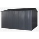 Casetta da giardino in metallo 8,84m² FIRST antracite + kit d'ancoraggio X-METAL