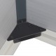 Casetta da giardino in resina grigia 5,32m² + kit di montaggio - JOBU