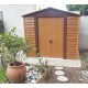 Casetta in lamiera effetto legno 4,6m² + set di montaggio - X-METAL