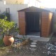 Casetta in lamiera effetto legno 4,6m² + set di montaggio - X-METAL