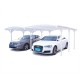 Doppia tettoia per auto in alluminio laccato bianco e policarbonato 6mm X-METAL