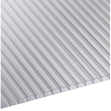 Confezione da 3 piastre in policarbonato 6mm bianco lunghezza 300cm
