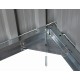 Casetta in lamiera 13m² PLUS antracite + set di montaggio X-METAL