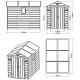 Casetta da giardino in resina antracite 5,32m² + kit di fondazione - JOBU