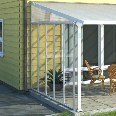 Pannello laterale per pergola per terrazzo 3m bianco