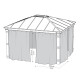 Set di 4 tende per pergole Dallas 4300 15,5 m² - Canopia by Palram